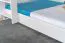 Bunk bed for adults "Easy Premium Line" K18/h incl. mattress base and 2 cover panels, headboard with holes, solid white beech wood - mattress base: 90 x 200 cm, divisible