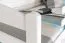 Bunk bed for adults "Easy Premium Line" K18/h incl. mattress base and 2 cover panels, headboard with holes, solid white beech wood - mattress base: 90 x 200 cm, divisible