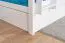 Bunk bed for adults "Easy Premium Line" K18/h incl. mattress base and 2 cover panels, headboard with holes, solid white beech wood - mattress base: 90 x 200 cm, divisible