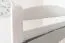 Bunk bed for adults "Easy Premium Line" K18/h incl. mattress base and 2 cover panels, headboard with holes, solid white beech wood - mattress base: 90 x 200 cm, divisible