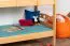 Children's bunk bed "Easy Premium Line" K18/n, headboard with holes, solid beech wood, natural - 90 x 190 cm, (L x W) convertible