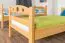 Children's bunk bed "Easy Premium Line" K19/n, head and foot part with holes, solid beech wood, natural - 90 x 190 cm (w x l), convertible