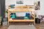 Bunk Bed Easy Premium Line K19/n | Solid Beech Wood | Natural Finish | Convertible | 90 x 190 cm