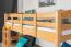 Bunk Bed Easy Premium Line K19/n | Solid Beech Wood | Natural Finish | Convertible | 90 x 190 cm