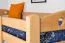 Children's bunk bed "Easy Premium Line" K19/n, head and foot part with holes, solid beech wood, natural - 90 x 190 cm (w x l), convertible