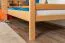 Children's bunk bed "Easy Premium Line" K19/n, head and foot part with holes, solid beech wood, natural - 90 x 190 cm (w x l), convertible