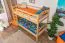 Children's bunk bed "Easy Premium Line" K19/n, head and foot part with holes, solid beech wood, natural - 90 x 190 cm (w x l), convertible