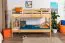 Children's bunk bed "Easy Premium Line" K19/n, head and foot part with holes, solid beech wood, natural - 90 x 190 cm (w x l), convertible