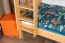 Children's bunk bed "Easy Premium Line" K19/n, head and foot part with holes, solid beech wood, natural - 90 x 190 cm (w x l), convertible