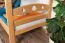 Children's bunk bed "Easy Premium Line" K19/n, head and foot part with holes, solid beech wood, natural - 90 x 190 cm (w x l), convertible
