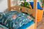 Children's bunk bed "Easy Premium Line" K19/n, head and foot part with holes, solid beech wood, natural - 90 x 190 cm (w x l), convertible
