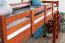 Loft bed 90 x 200 cm, "Easy Premium Line" K22/n, solid beech wood cherry, convertible