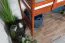 Loft bed 90 x 200 cm, "Easy Premium Line" K22/n, solid beech wood cherry, convertible