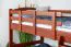 Loft bed 90 x 200 cm, "Easy Premium Line" K22/n, solid beech wood cherry, convertible
