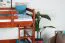 Loft bed 90 x 200 cm, "Easy Premium Line" K22/n, solid beech wood cherry, convertible
