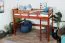 Loft bed 90 x 200 cm, "Easy Premium Line" K22/n, solid beech wood cherry, convertible