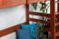 Loft bed 90 x 200 cm, "Easy Premium Line" K22/n, solid beech wood cherry, convertible
