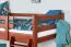 Loft Bed 90 x 200 cm for Children | Easy Premium Line K22/n | Solid Beech Wood Cherry | Convertible
