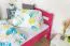 Loft Bed 90 x 200 cm for Children | Easy Premium Line K22/n | Solid Beech Wood | Pink Lacquered | Convertible