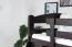 Loft Bed 90 x 200 cm | Easy Premium Line K22/n | Solid Beech Wood | Chocolate Brown | Convertible