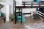 Loft Bed 90 x 200 cm | Easy Premium Line K22/n | Solid Beech Wood | Chocolate Brown | Convertible