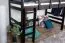 Loft Bed 90 x 200 cm | Easy Premium Line K22/n | Solid Beech Wood | Chocolate Brown | Convertible