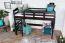 Loft Bed 90 x 200 cm | Easy Premium Line K22/n | Solid Beech Wood | Chocolate Brown | Convertible