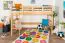 Children's bed / Loft bed "Easy Premium Line" K22/n, solid beech wood natural - Lying surface: 90 x 190 cm