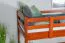 Loft bed 90 x 190 cm, "Easy Premium Line" K22/n, solid beech wood cherry, convertible