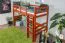Loft bed 90 x 190 cm, "Easy Premium Line" K22/n, solid beech wood cherry, convertible