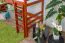 Loft bed 90 x 190 cm for adults, "Easy Premium Line" K22/n, solid beech wood cherry-colored, divisible