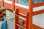 Loft bed 90 x 190 cm, "Easy Premium Line" K22/n, solid beech wood cherry, convertible