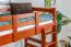 Loft bed 90 x 190 cm, "Easy Premium Line" K22/n, solid beech wood cherry, convertible