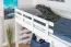 Loft bed "Easy Premium Line" K22/n, solid beech white - Lying surface: 90 x 190 cm
