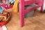 Loft Bed 90 x 200 cm for Children | Easy Premium Line K22/n | Solid Beech Wood | Pink Lacquered | Convertible