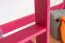 Loft Bed 90 x 200 cm for Children | Easy Premium Line K22/n | Solid Beech Wood | Pink Lacquered | Convertible