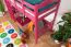 Loft Bed 90 x 200 cm for Children | Easy Premium Line K22/n | Solid Beech Wood | Pink Lacquered | Convertible