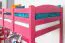 Loft Bed 90 x 200 cm for Children | Easy Premium Line K22/n | Solid Beech Wood | Pink Lacquered | Convertible