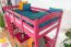 Loft Bed 90 x 200 cm for Children | Easy Premium Line K22/n | Solid Beech Wood | Pink Lacquered | Convertible