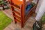 Loft bed 120 x 200 cm "Easy Premium Line" K23/n, solid beech wood cherry-colored lacquered, divisible