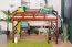 Loft bed 120 x 200 cm "Easy Premium Line" K23/n, solid beech wood dark brown lacquered, divisible