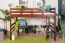 Loft bed 120 x 200 cm "Easy Premium Line" K23/n, solid beech wood dark brown lacquered, divisible