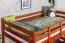 Loft bed 120 x 200 cm "Easy Premium Line" K23/n, solid beech wood cherry-colored lacquered, divisible