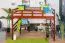 Loft bed 120 x 200 cm "Easy Premium Line" K23/n, solid beech wood dark brown lacquered, divisible