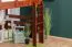 Loft bed 120 x 200 cm "Easy Premium Line" K23/n, solid beech wood dark brown lacquered, divisible