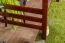 Loft bed 120 x 200 cm "Easy Premium Line" K23/n, solid beech wood dark brown lacquered, divisible