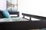 Loft bed 120 x 200 cm "Easy Premium Line" K23/n, solid beech wood chocolate brown lacquered, divisible