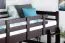 Loft bed 120 x 200 cm "Easy Premium Line" K23/n, solid beech wood chocolate brown lacquered, divisible