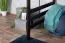 Loft bed 120 x 200 cm "Easy Premium Line" K23/n, solid beech wood chocolate brown lacquered, divisible