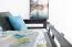 Loft bed 120 x 200 cm "Easy Premium Line" K23/n, solid beech wood chocolate brown lacquered, divisible